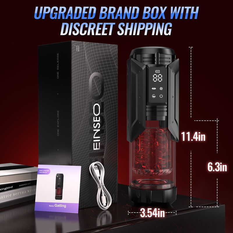 Gatlin Men's Automatic Retractable Rotary Plane Cup Electric Automatic Clip Suction Masturbator Sex Products_voghion.com