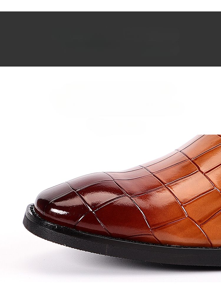 Męskie buty biznesowe casualowe typu oksfordy, formalne, sznurowane, do biura, na imprezy i na co dzień_voghion.com