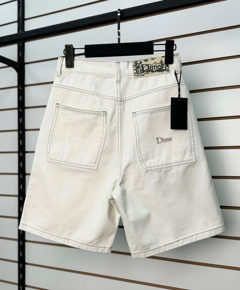 Men's Clothing Hip Hop Trend Letter Print Denim Shorts Summer High Street New Casual Wide Leg Shorts_voghion.com