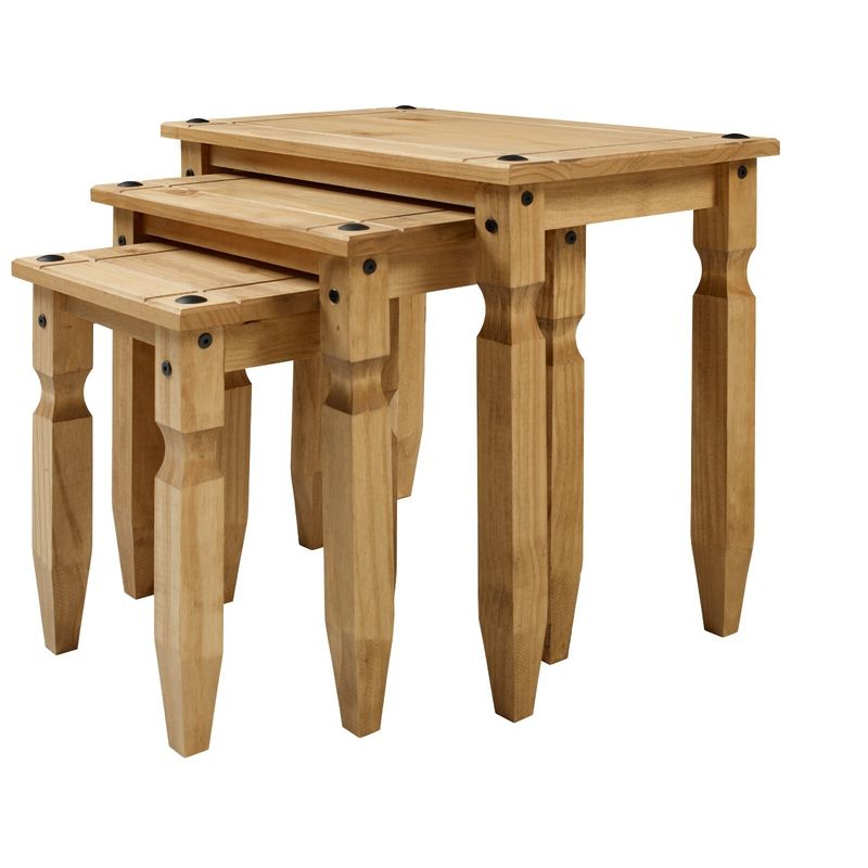 Corona Nest Of Tables Piccolo Mexican Solid Pine Side End By Mercers Furniture®_voghion.com
