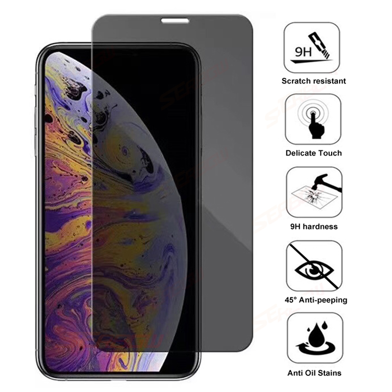 5 komada antišpijunskog stakla za iPhone 14 13 12 Pro Max 12 Mini 13 Mini 8 7 6 6s Plus, zaštitno staklo za ekran s punim poklopcem i zaštitom privatnosti, 11 PRO MAX X XR SE2020_voghion.com