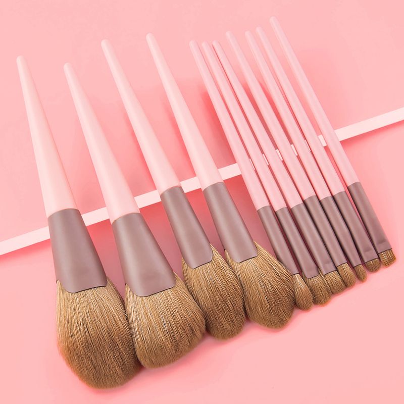 11 pink professional high quality makeup brush set_voghion.com