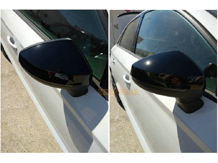 Black Side Wing Spiegel Cap Deckele fir Auto A3 S3 8V 2013 2014 2015 2016 2018 2017 2019 Ersetzen (Glossy Pearl Black) 2020_voghion.com