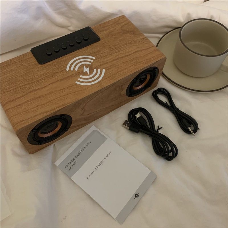 Wireless Multi-Functional High-End Ins Wooden Bluetooth Audio_voghion.com