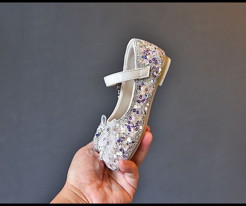 9137 herbst kinder Neue Mädchen Breiten Mund Schmetterling Prinzessin Mädchen Funkelnden Kristall Einzelnen Schüler Leistung Schuhe_voghion.com