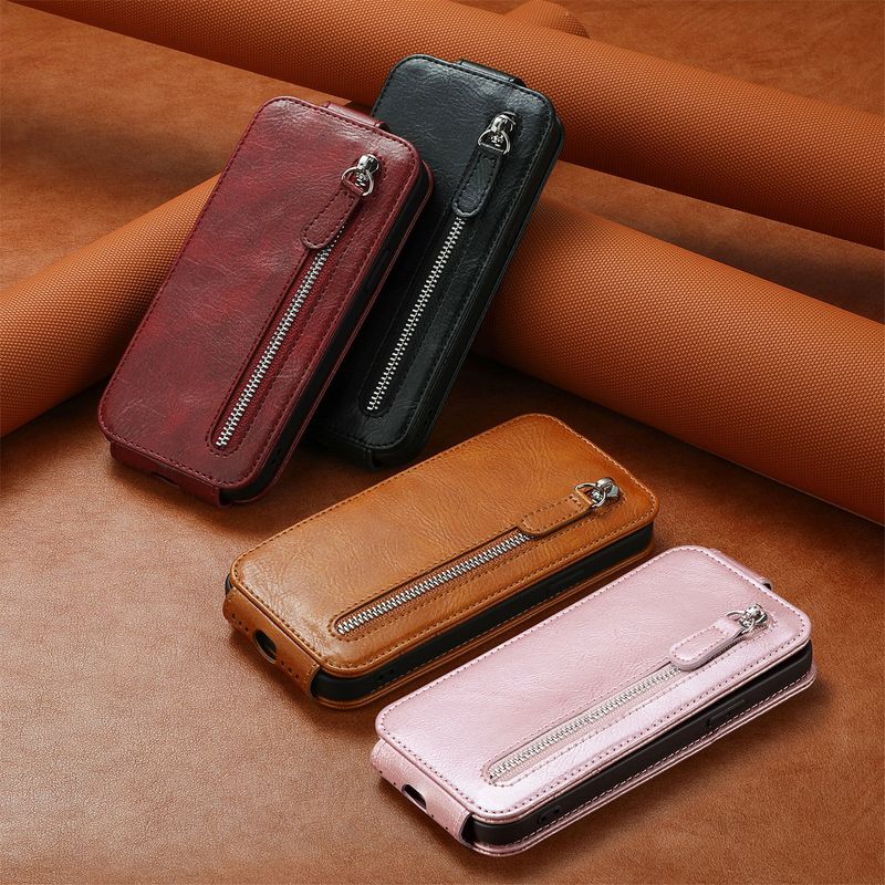 For Google Pixel 7A Phone Case Leather Magnetic Zipper Bag Google Pixel8 Wallet Case TPU_voghion.com