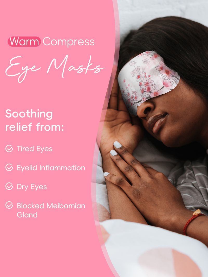 Steam Eye Mask - Hot & Cold Therapy For Relaxation, Stress Relief & Better Sleep (Soothing Aromatherapy, Reusable, Soft Fabric)_voghion.com