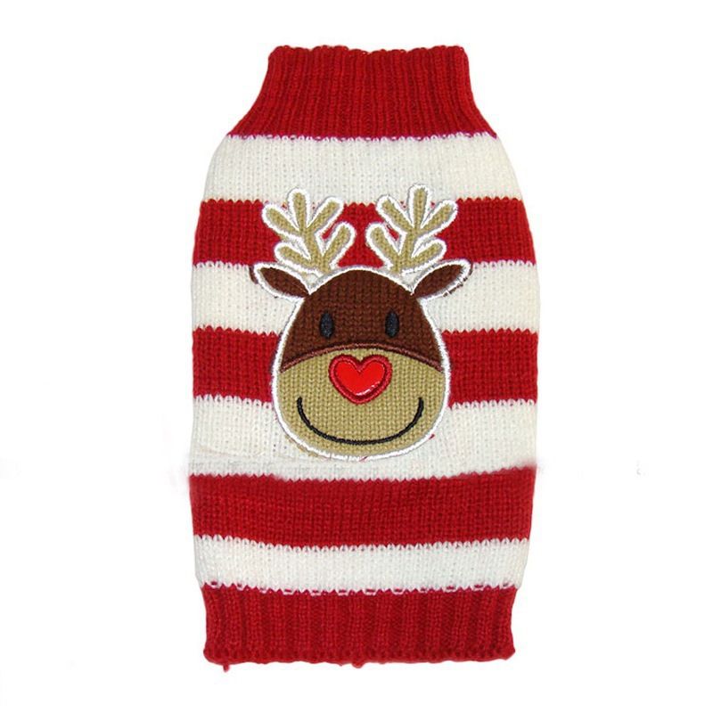 Natale Pet abbigliamento per cani Autunno Inverno di orso Teddy grande Labrador Golden Retriever maglione per cani di Natale_voghion.com
