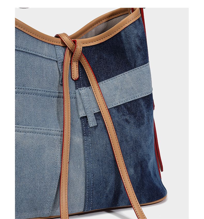 Nischendesign Große Kapazität Denim Damenhandtasche 2025 Frühling Sommer Neue Pendler Canvas Mode Schulter Achseltasche Lässig Vielseitig Leicht_voghion.com