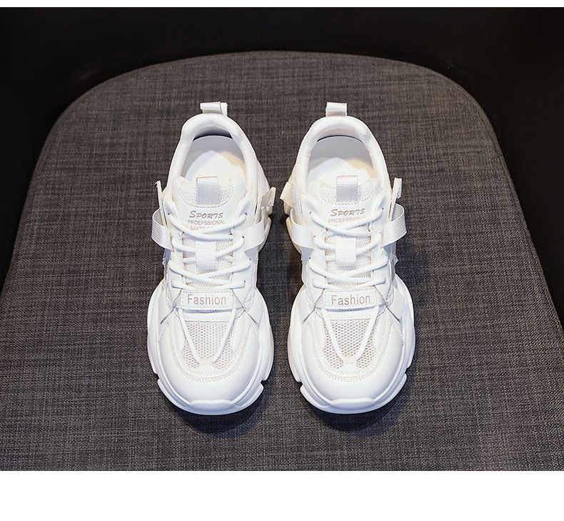 Dickbesohlte Erhöhungsschuhe Tanzschuhe Daddy-Schuhe Lederoberfläche Weiche Sohle Sport Freizeitschuhe Damen_voghion.com