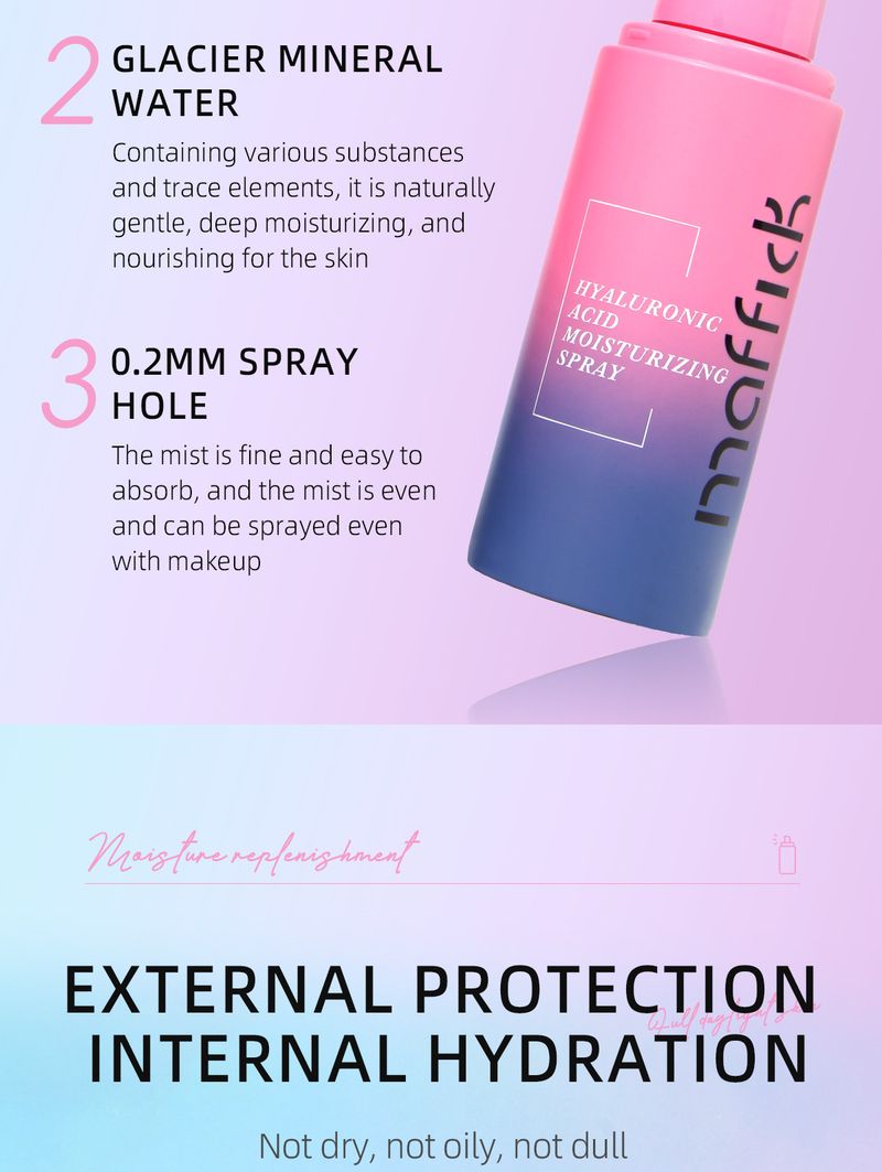 Toners MAFFICK Hyaluronic Acid Moisturizing Spray Deep Hydration Lasting Moisturizing Soothing Oil Control_voghion.com