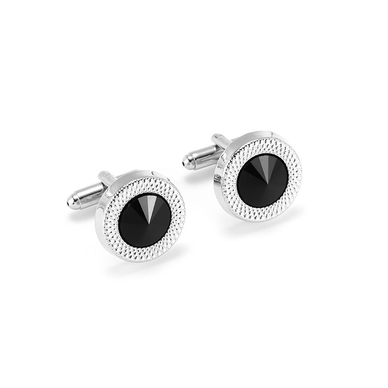 Neue legierung rechteckigen gestreiften manschettenknöpfe zwei farbe herren hemd manschette nägel metall set_voghion.com