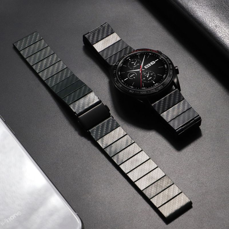 Universal-Uhrenarmband aus Kohlefaser, 20/22 mm, für Samsung Galaxy Watch, Huawei GT2/3Pro_voghion.com