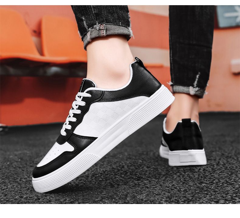 Scarpe da ginnastica estive traspiranti in pelle bianca, versatili, sportive, casual, da uomo, basse, alla moda, di marca_voghion.com