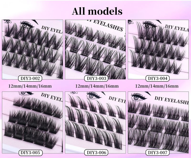 False Eyelashes Oblique Flying Segmented False Eyelashes Thick DIY Segmented Eyelashes Single Cluster Grafted False Eyelashes_voghion.com