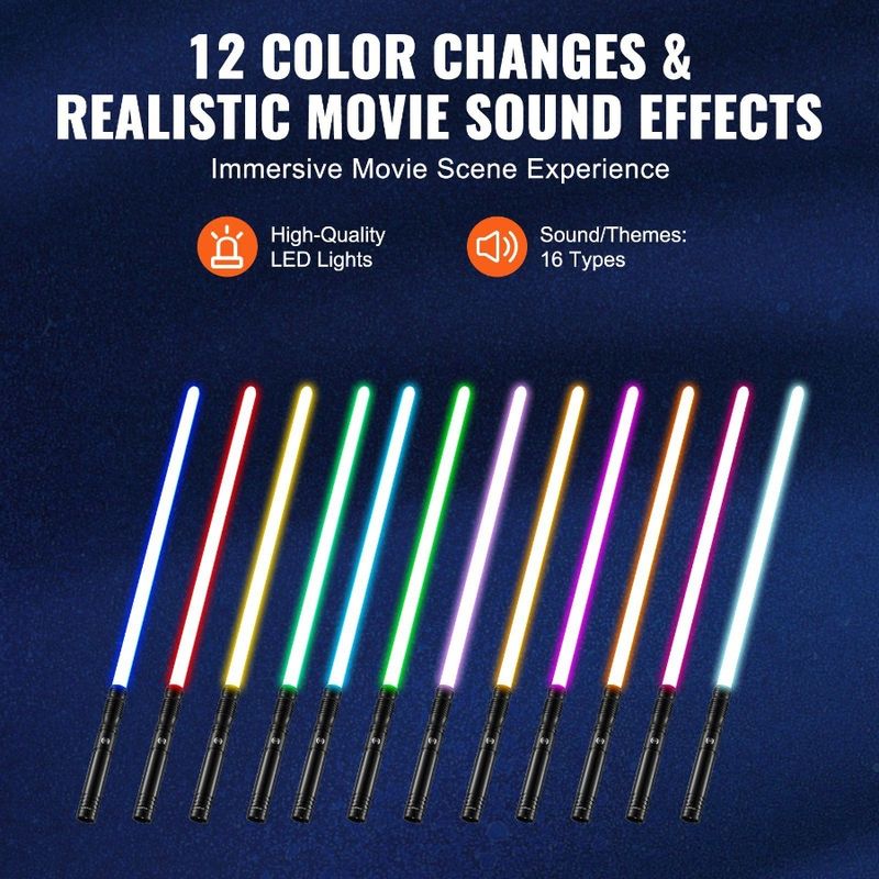 Lightsaber 40 Dueling Sounds Rechargeable RGB Colors Saber 16 12 Light_voghion.com