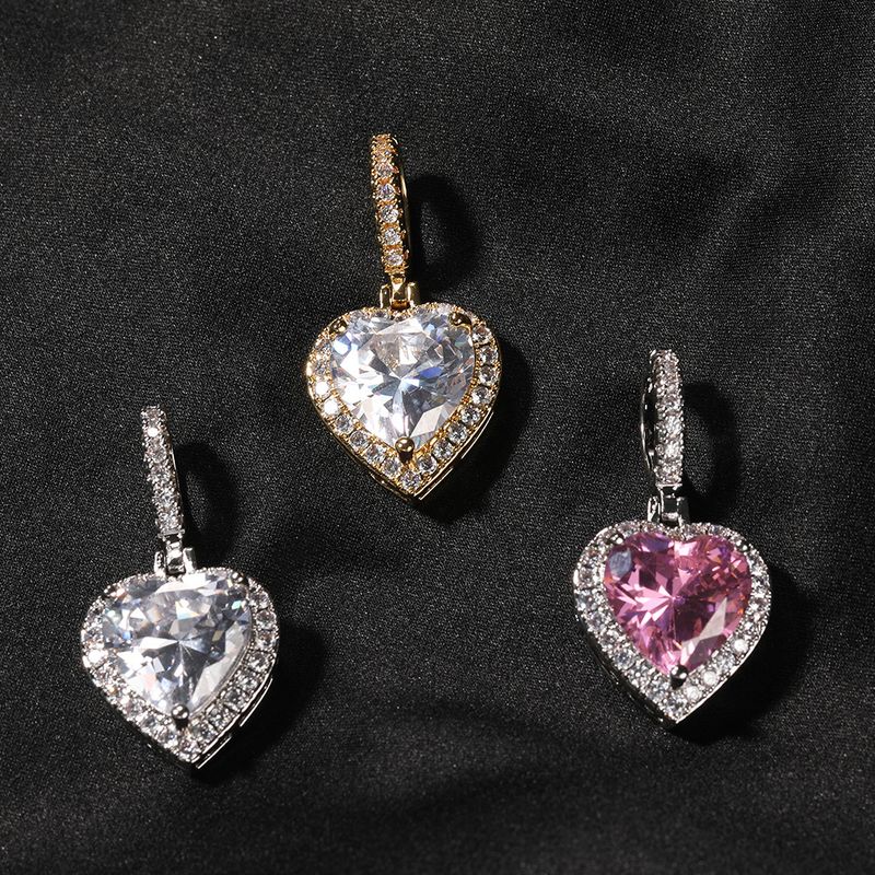 Gioielli da uomo e da donna, stile Hip Hop, in rame con zirconi intarsiati, ciondolo a forma di cuore, collana di lusso di alta qualità, accessori alla moda._voghion.com