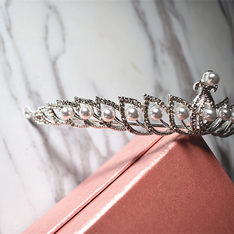 Vendite dirette in fabbrica, gioielli da sposa, gioielli con corona di perle in stile coreano, commercio all'ingrosso di copricapi in lega da sposa_voghion.com