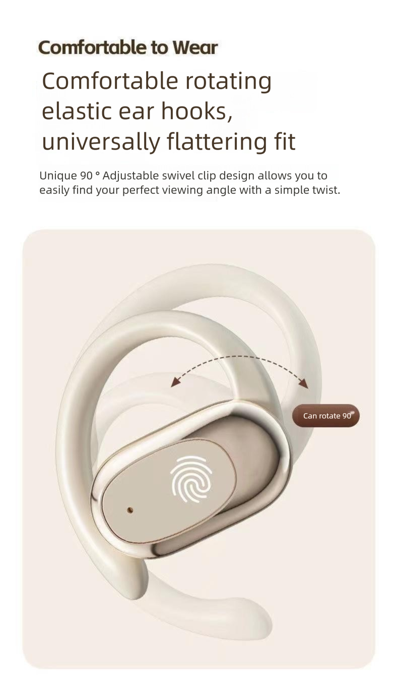 360 Degree Rotating Over-Ear Wireess Buetooth Earphones Open-Back Noise Canceing Sports High-Quaity_voghion.com