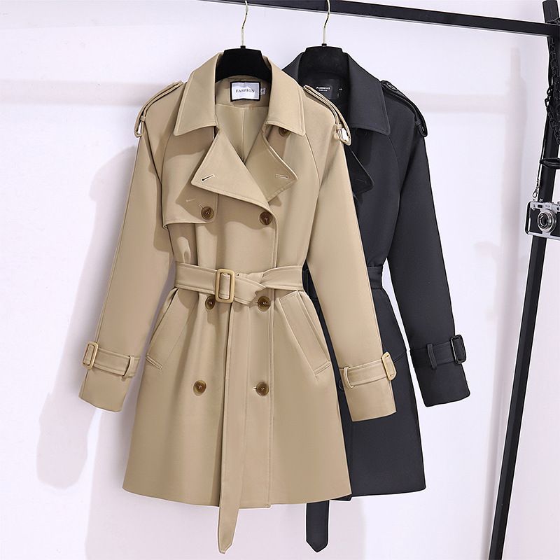 Short Windbreaker Women With Short Stature, New British Khaki Color, Korean Style, Suitable For Wearing Spring And_voghion.com