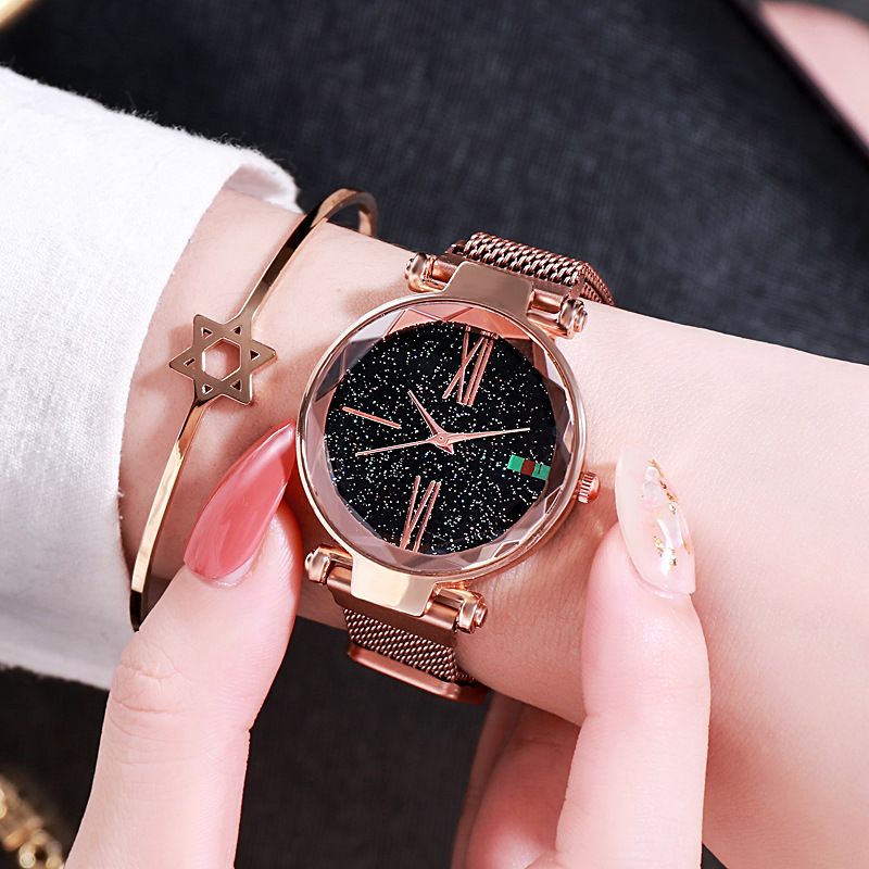Internet Celebrity Same Style Lazy Women's Magnetic Strap Magnet Fashion Starry Sky Watch For Women_voghion.com
