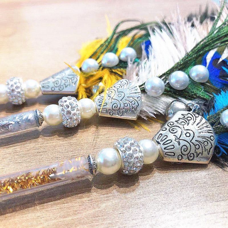New Wand Ostrich + Peacock Feather Teasing Cat Toy Interactive With Bell Pet Supplies_voghion.com