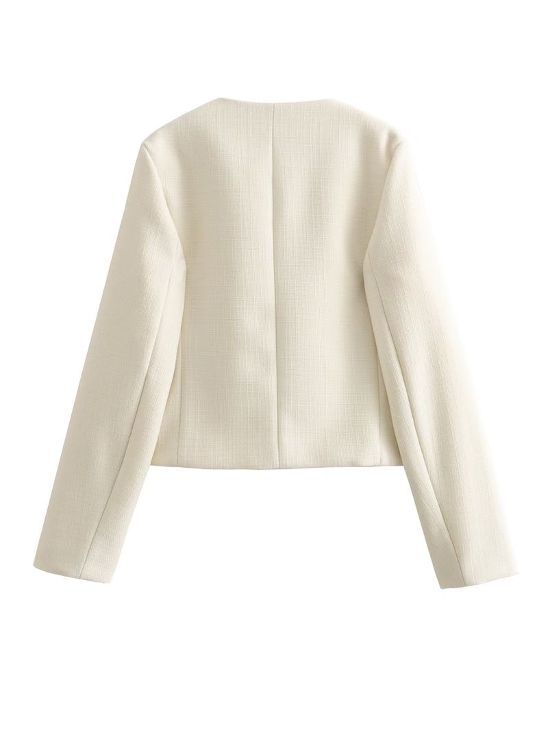 Women's Clothing fashion button decoration short suit jacket _voghion.com