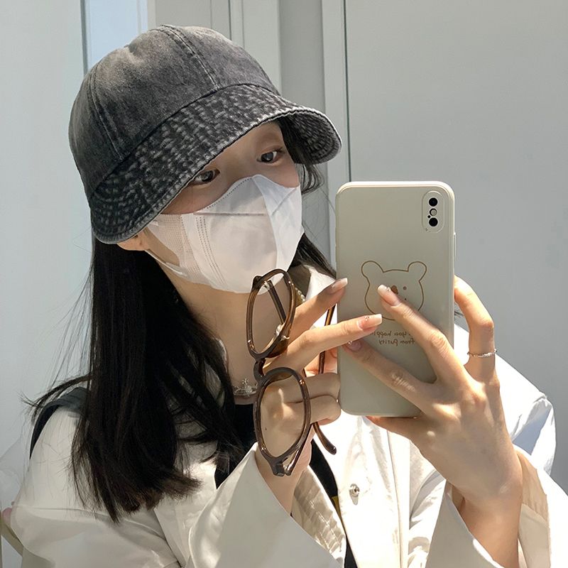 Fisherman Cap Hat Washed Cowboy Portable Wide Brim Sun Protection Hats Summer Quick-drying Visors Adjustable Drawstring_voghion.com