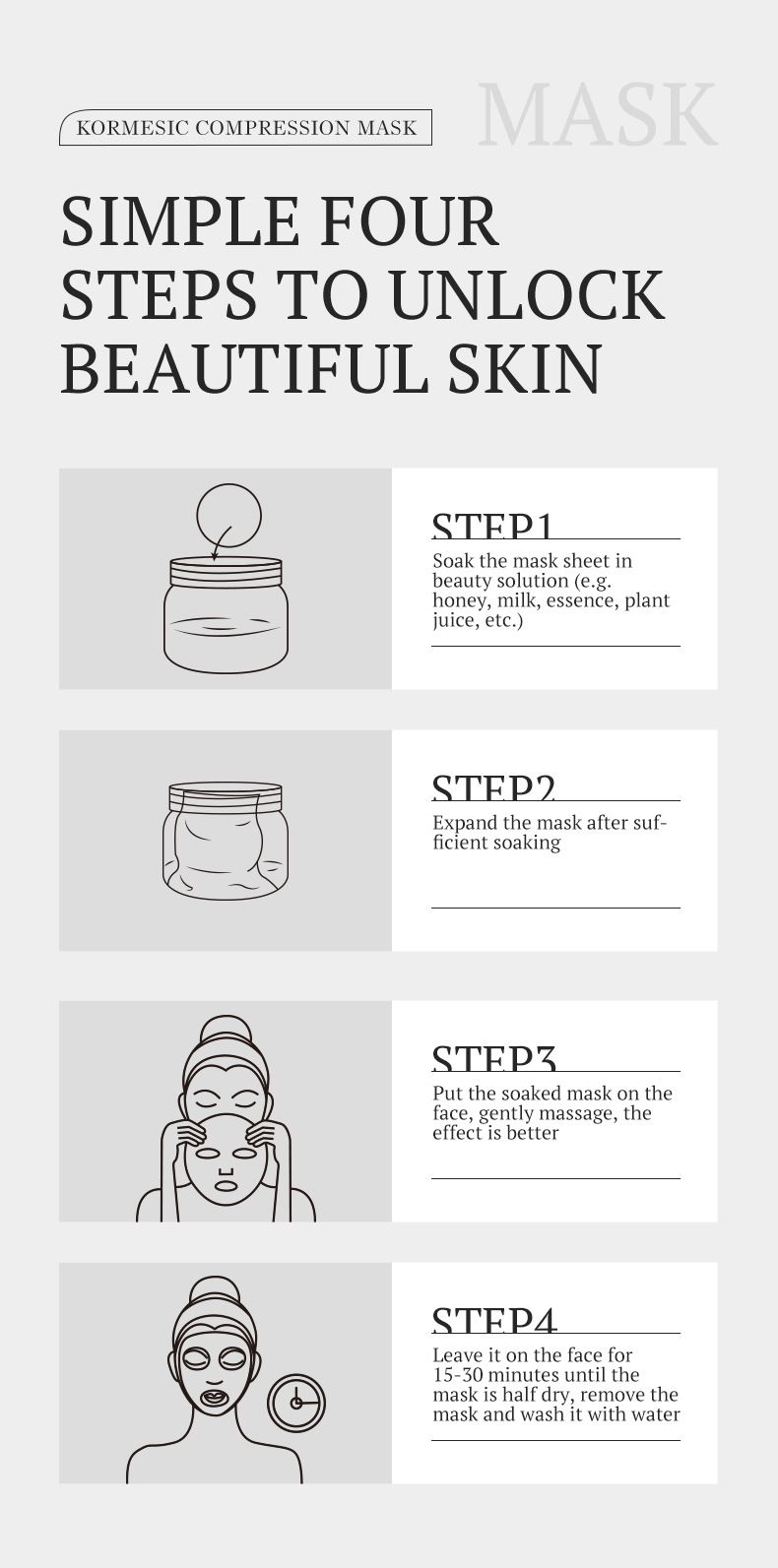 KORMESIC Tragbare Einweg-Kompressionsmaske, 20 Kapseln/Beutel_voghion.com