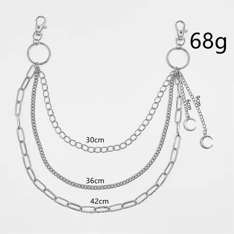 Jewelry Punk Metal Crescent Geometry Pants Hip Hop Cool Versatile Men's And Women's Waist Chain_voghion.com