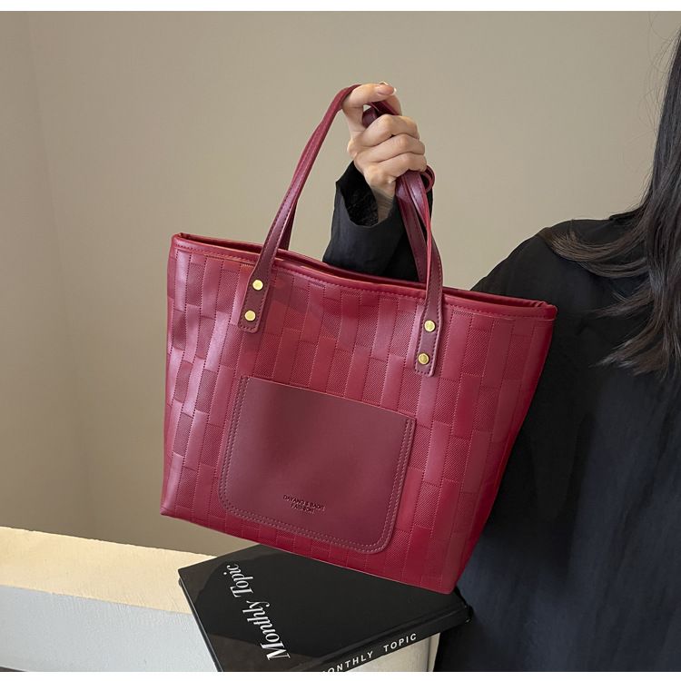 Hochwertige Pendlertasche für Damen 2024, neue modische Schultertasche in Kontrastfarbe mit großem Fassungsvermögen für Studenten_voghion.com