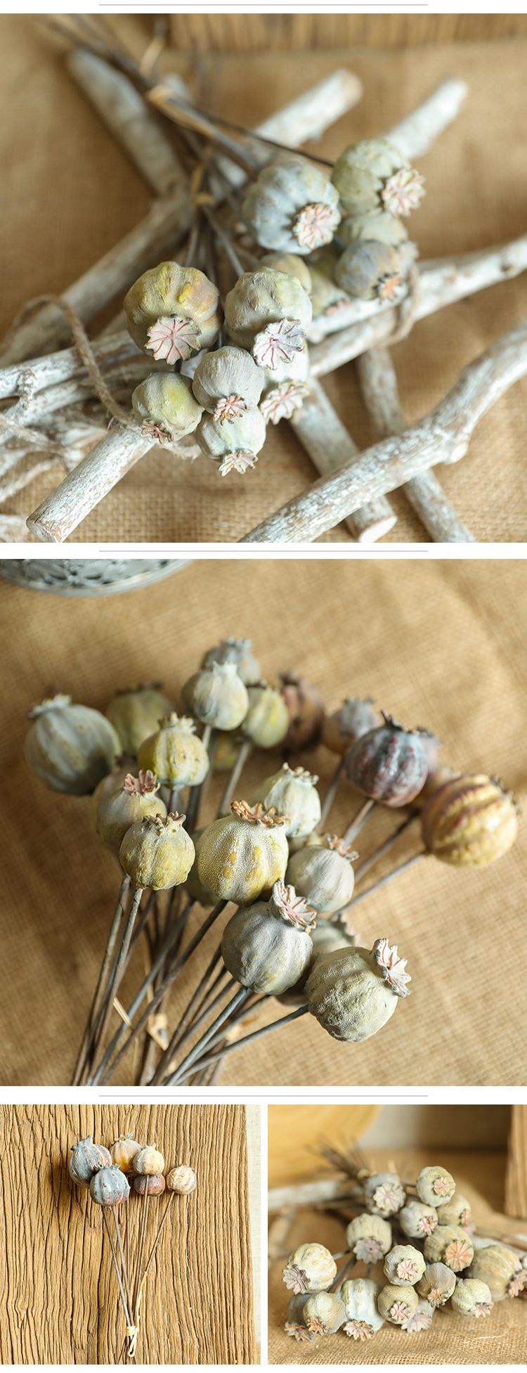 Factory fireworks dried fruit bunch decorations artificial flowers artificial flowers green plants wholesale wedding INS style cross-border MW25581_voghion.com