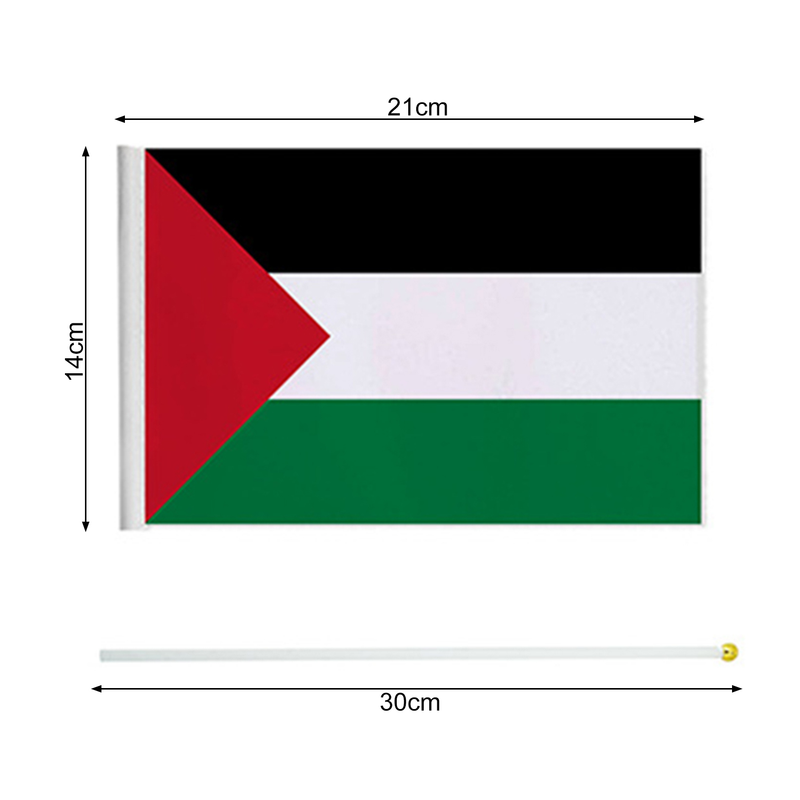 SportLife 10/20/50/100Pcs Palestine Mini Flags with Pole Hand Held Small Palestine Stick Flags Miniature Hand Waving Flags_voghion.com