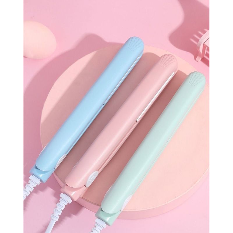 Petit fer à lisser et boucler pour femme, permanente double usage, fer à friser volumisant pour franges de dortoir portable,_voghion.com