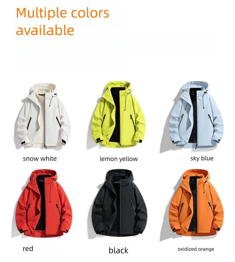 with Down Liner, Men Women 3-in-1 Detachable Ski Suit, Windproof And Water-Resistant Hiking Jacket_voghion.com