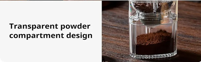 Elektrische Kaffeemühle, tragbare Kaffeemühle mit Mahlwerk, einstellbare Espressomühle mit LED-Beleuchtung, Kaffeebohnenmühle mit USB-Aufladung_voghion.com