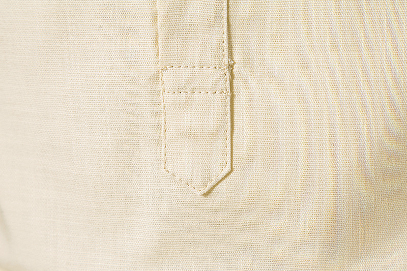 Camicia da uomo in tinta unita autunno tinta unita casual da uomo bianca slim fit in lino con colletto rialzato_voghion.com