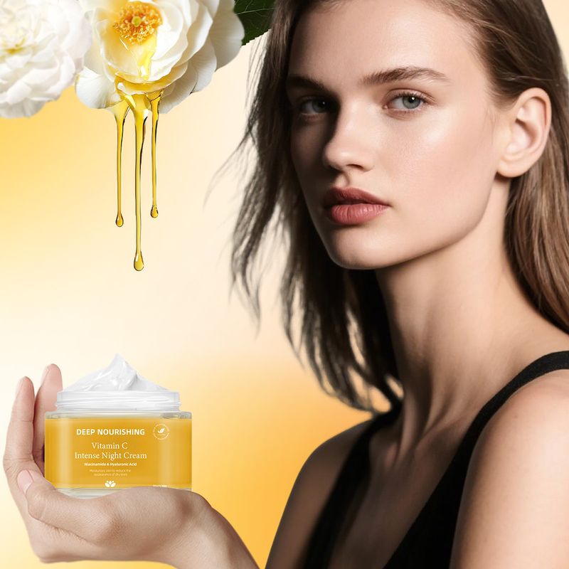 Vitamin C Night Moisturizing Improves Dullness And Repairs Acne Skin VC Cream_voghion.com