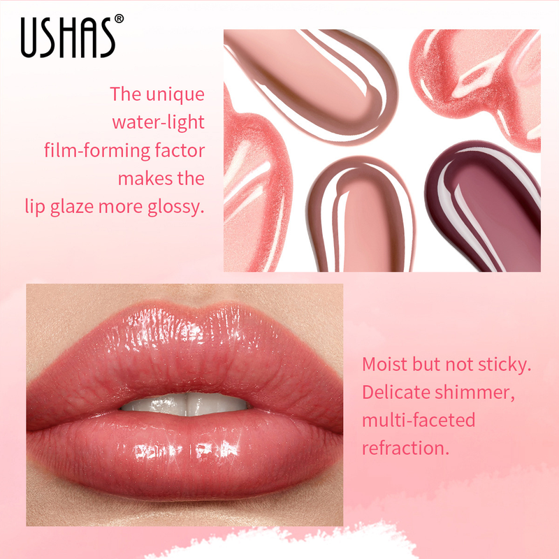 USHAS Moisturizing Lip Oil 12 Color Pearl Shining New Product Brightens Up_voghion.com