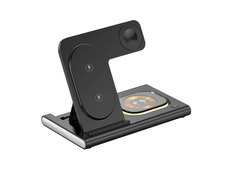 The new A80 folding 15W three in one wirele charger i uitable for Apple phone, headphone, watche, and night_voghion.com