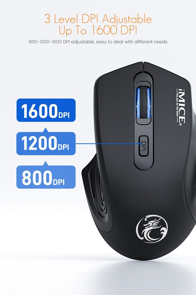 Digitex Digitex New IMICE Built-in Charging Function G-1800 Silent 2.4G Wireless Bluetooth Dual Mode Mouse_voghion.com