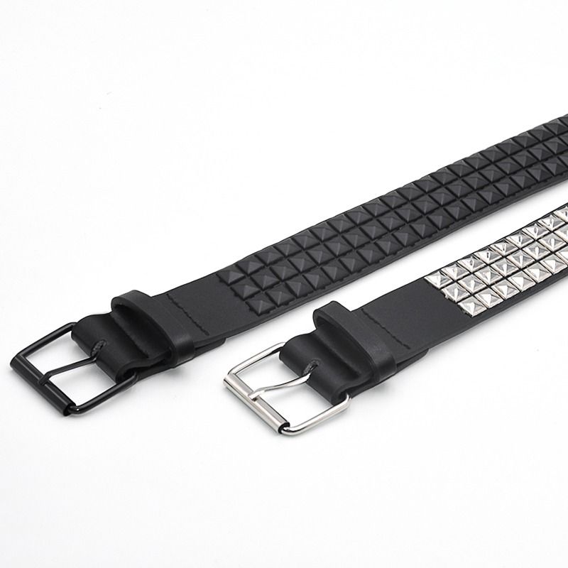 HOT Fashion Rivet Men&Women's Studded Belt Punk Rock With Pin Buckle Waistband_voghion.com