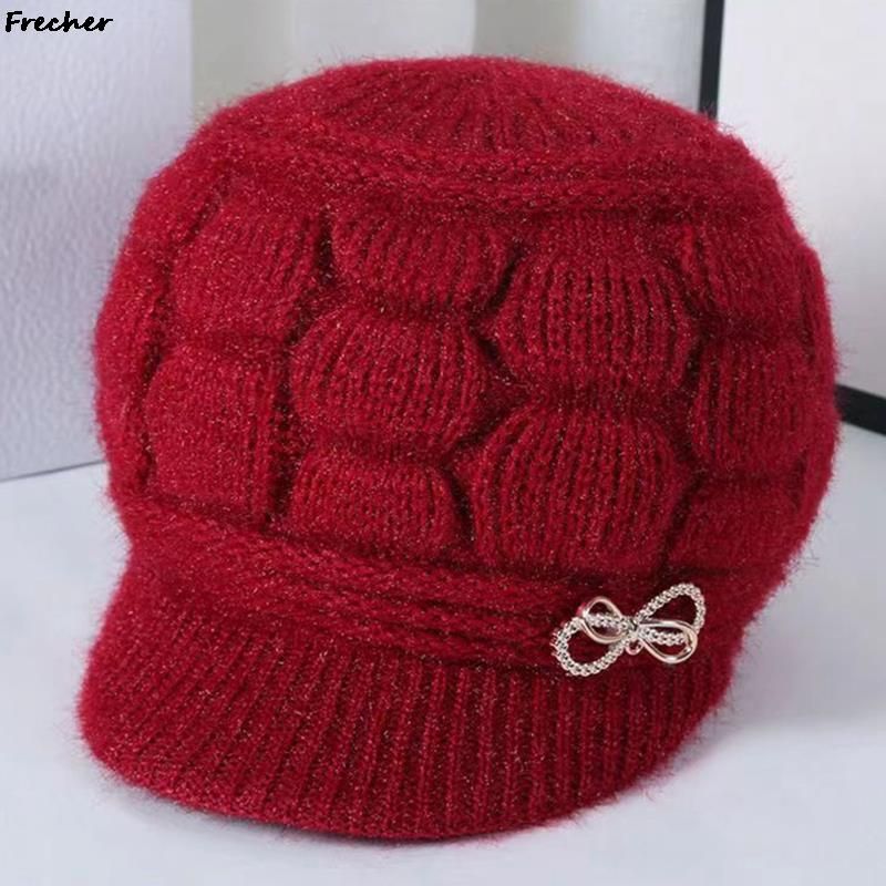 Heißer Verkauf Winter Mutter der Hut Super Warm Wolle Kappe 2024 Mode Damen Komfortable Kaninchen Fell Visiere Berets Hüte Verdickt Maler_voghion.com