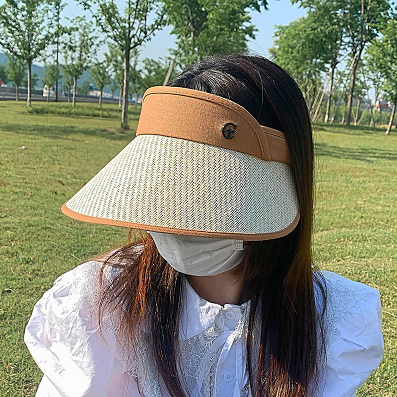 Cappello da sole estivo per bambini 2024, con tesa larga resistente ai raggi UV, tendenza cappello a cilindro vuoto da spiaggia_voghion.com