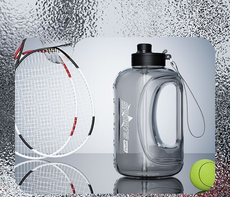 Large Capacity Plastic Summer Sports Fitness Ton Bucket Bottle Men Outdoor Portable High Temperature Resistant Water Cup_voghion.com