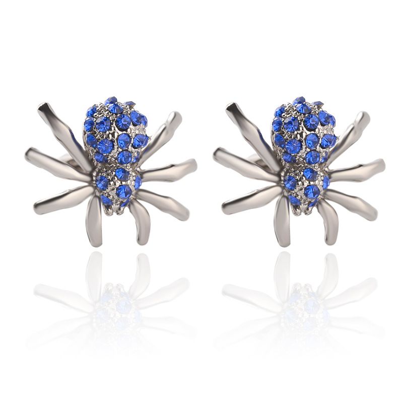 nieuwe, hete verkoop diamanten kristallen manchetknopen mode spinnen heren overhemd manchetknopen_voghion.com