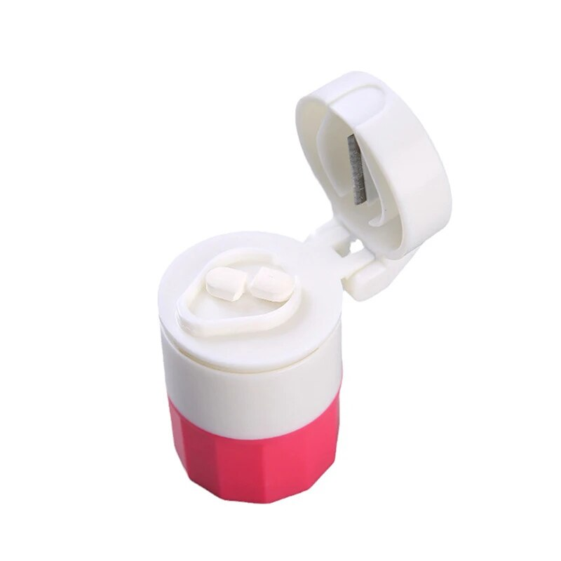 4 In 1 Portable Case Splitter Powder Pastillero Grinder Cutter Medicine Storage Drug Container Pill Box_voghion.com