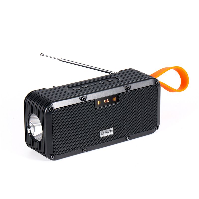LP-V30 new solar powered Bluetooth speaker, outdoor radio, flashlight, portable multifunctional speaker_voghion.com