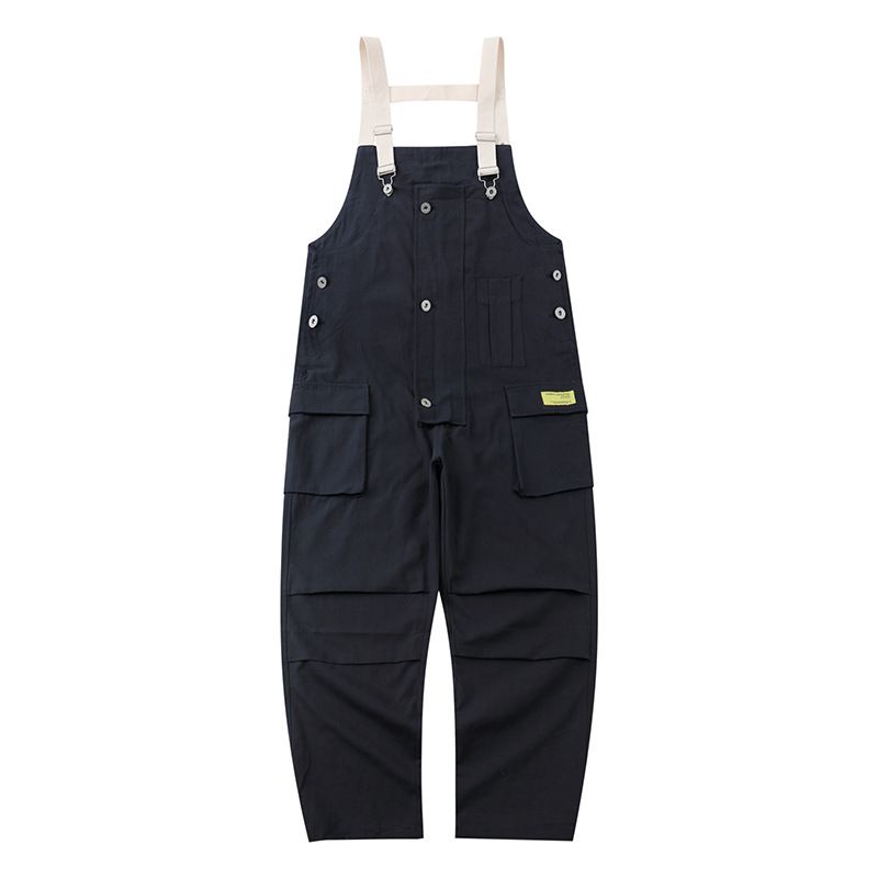 Calça cargo retrô masculina, larga e justa, com bolsos grandes e calça casual_voghion.com