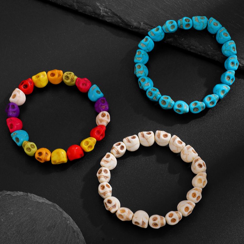 Hot Selling Bracelets Men's Versatile Skull Bracelets Women's Niche Personality Halloween Fashion Accessor_voghion.com